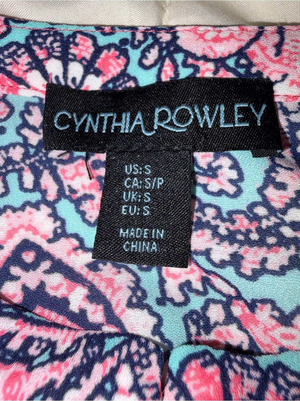 Cynthia Rowley Pink & Blue Paisley Halter Tank - Picture 5 of 8